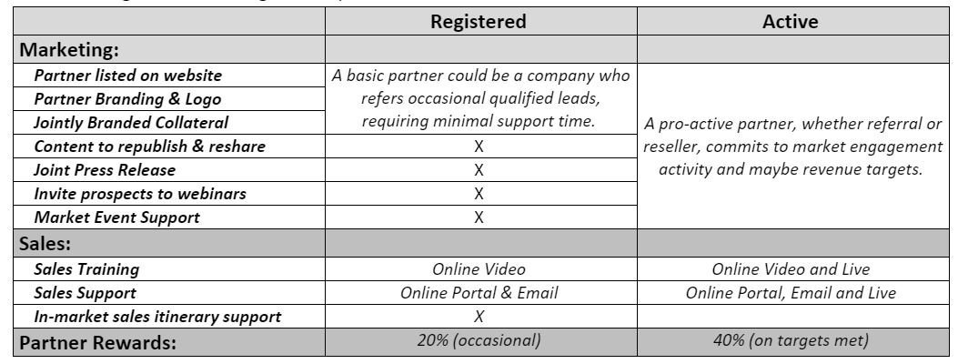 A logical structure for your Partner Program Matrix – Tenego Partnering